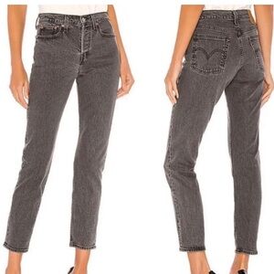 Levi’s faded black wedgie straight leg jeans